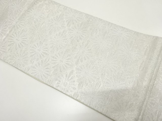 JAPANESE KIMONO / FUKURO OBI / WOVEN RHOMBUS FLOWER 